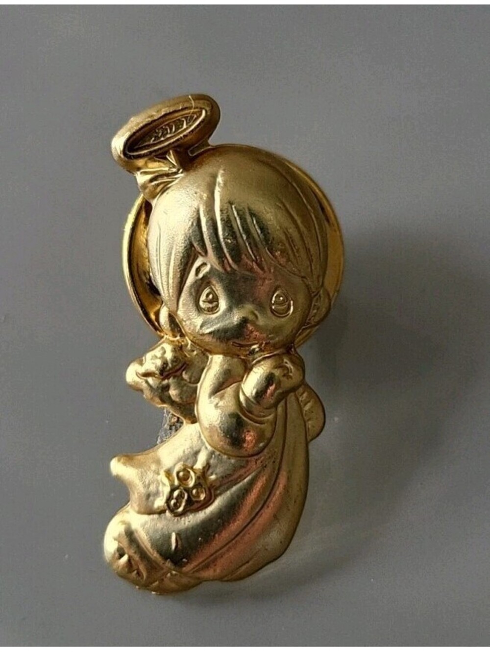 Vintage Christmas Brooch Pin 🎁 Beautiful N78 Gold Angel Precious Moments